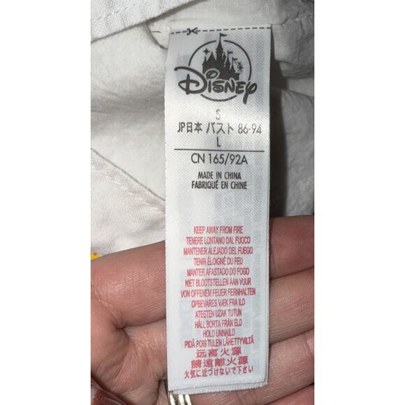 Disney button down cactus Dress Women Small White Camera Ice Cream Mickey Mouse - Picture 10 of 10